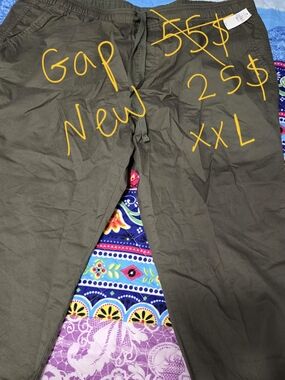 GAP Olive Drawstring Casual Pants
